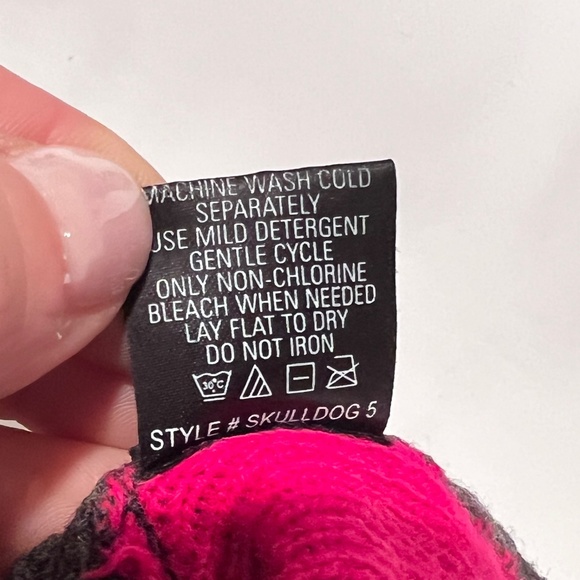 360Cashmere Bad to the Bone Dog Sweater - Pink & Charcoal, Medium - Picture 8 of 11